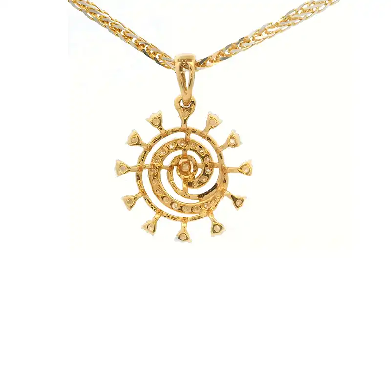 18K Gold Diamond Pendant