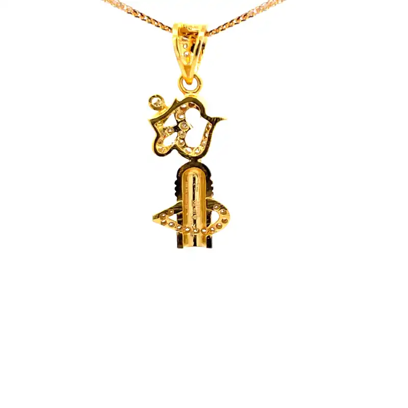 Beautifully crafted Om Pendant in 18K Gold