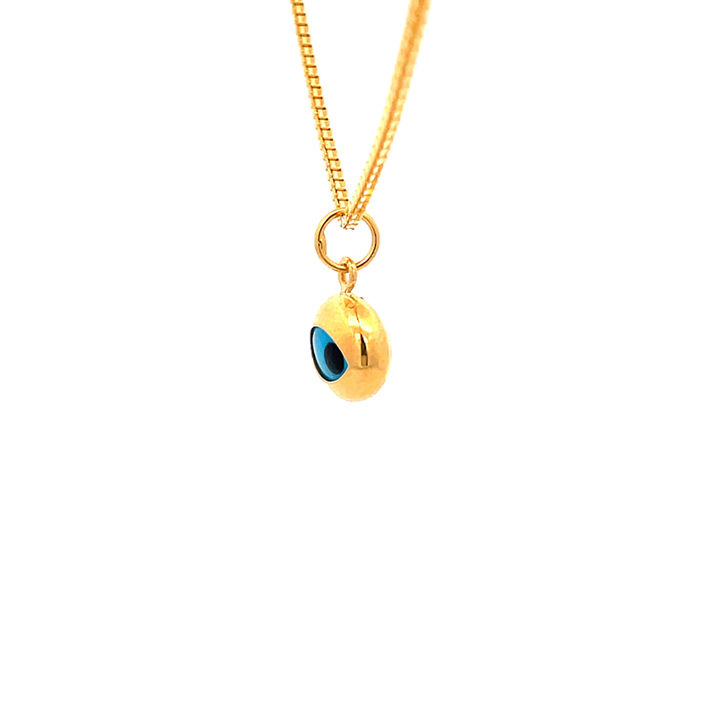 Evil Eye Pendant in 22K Yellow Gold