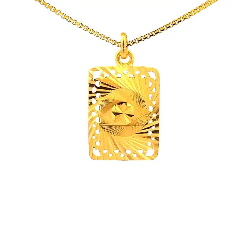 Om Pendant in 22K Yellow Gold