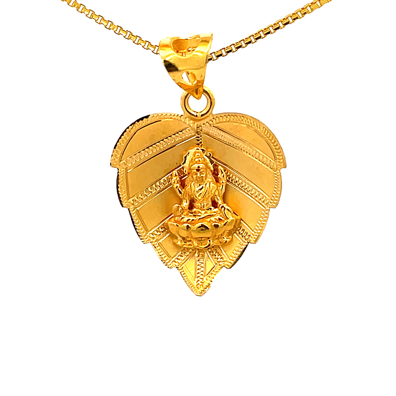 Laxmi Pendant in 22K Gold