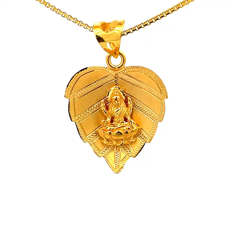 Laxmi Pendant in 22K Gold