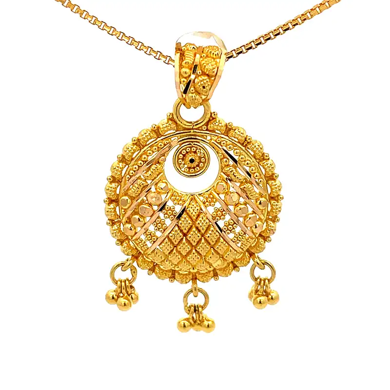 Round Gold Pendant